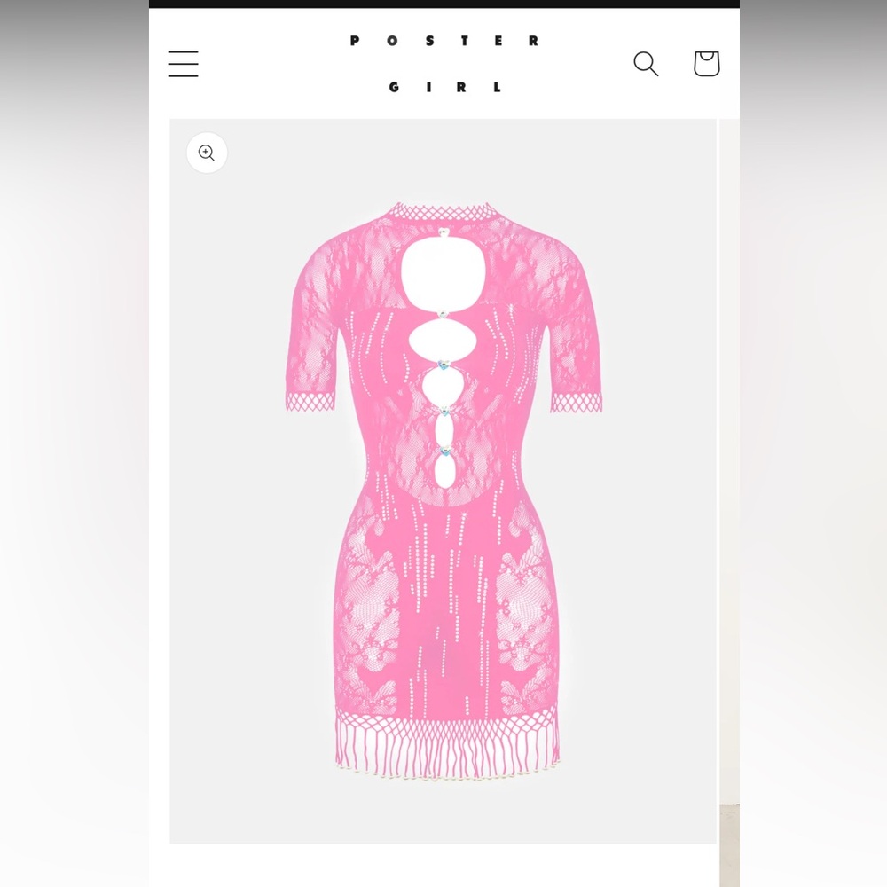 Poster girl dress tried on